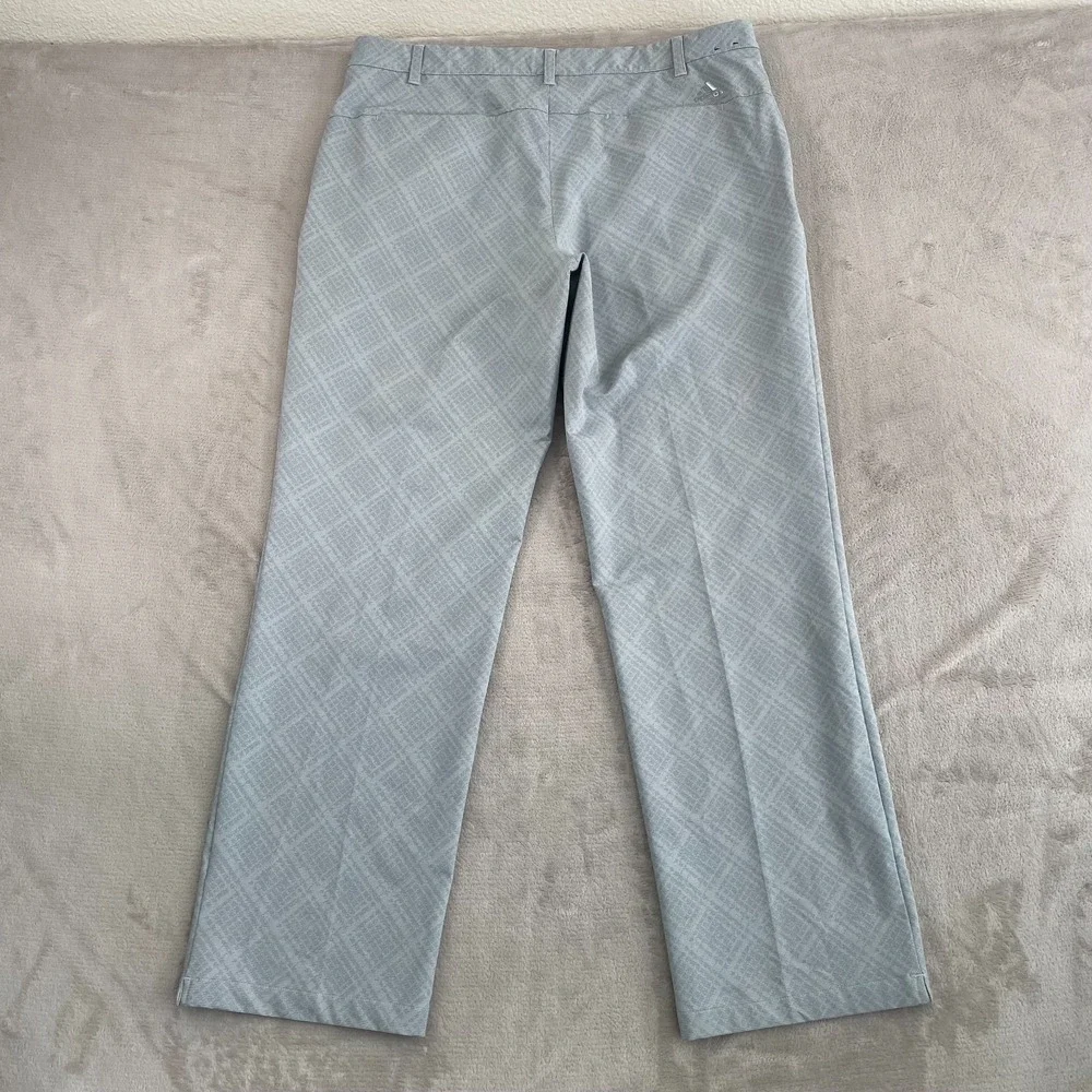 Adidas Performance Golf Pants Men 38x32 Grey Geometric AOP Stretch Straight NWOT